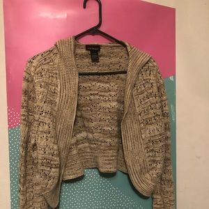 Knitted Cardigan W/ Hood .